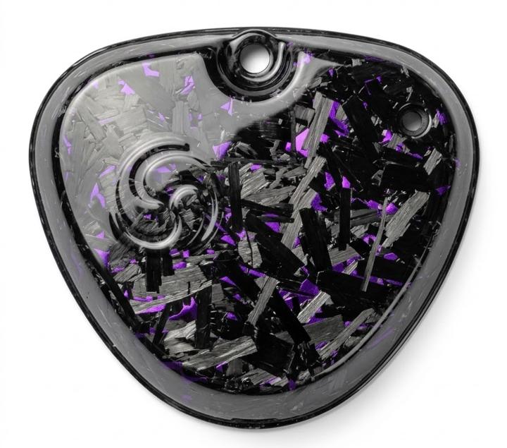 Full Forged Deckel mit langen Flakes in Metallic Lila